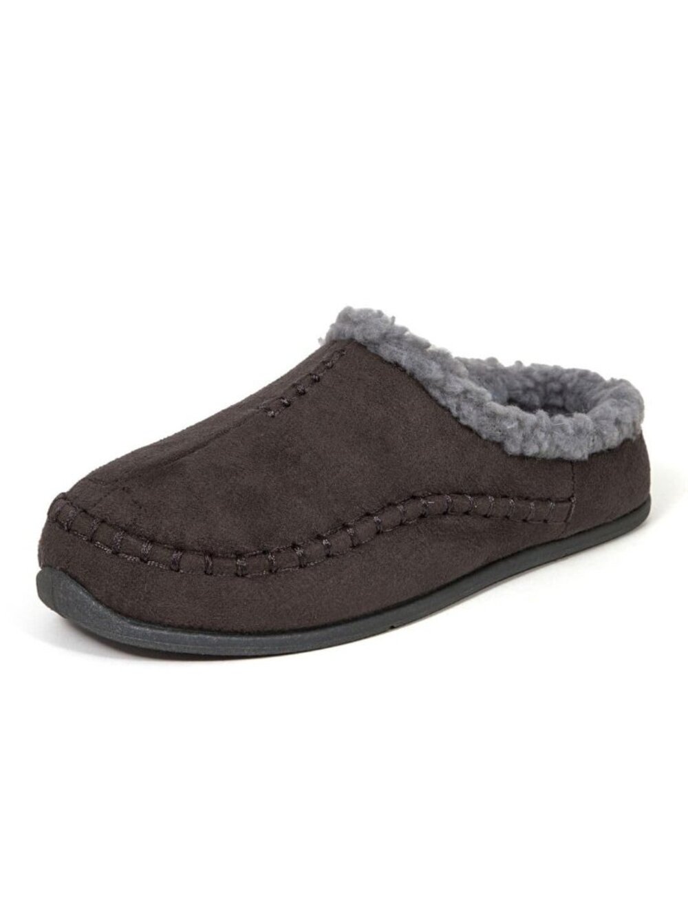 Deer Stags Kids Size 3 Moccasin Slippers Lil Nordic Charcoal Microsuede Vegan